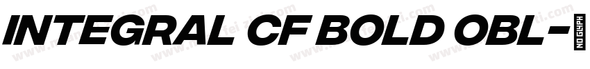 Integral CF Bold Obl字体转换